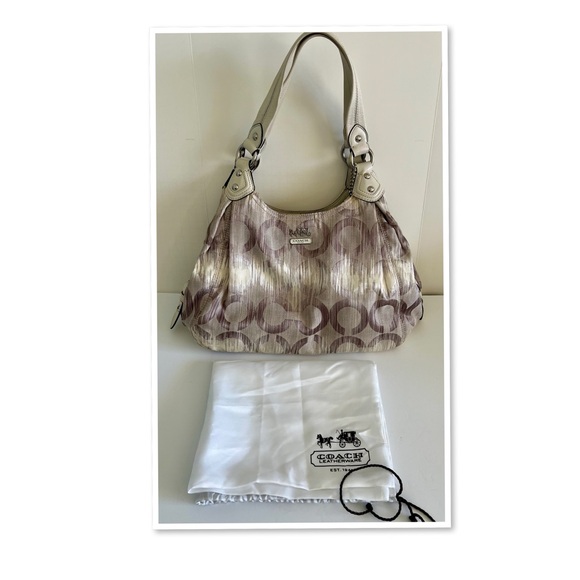 Coach Madison Op Art Ikat Maggie Shoulder Bag - Picture 4 of 16